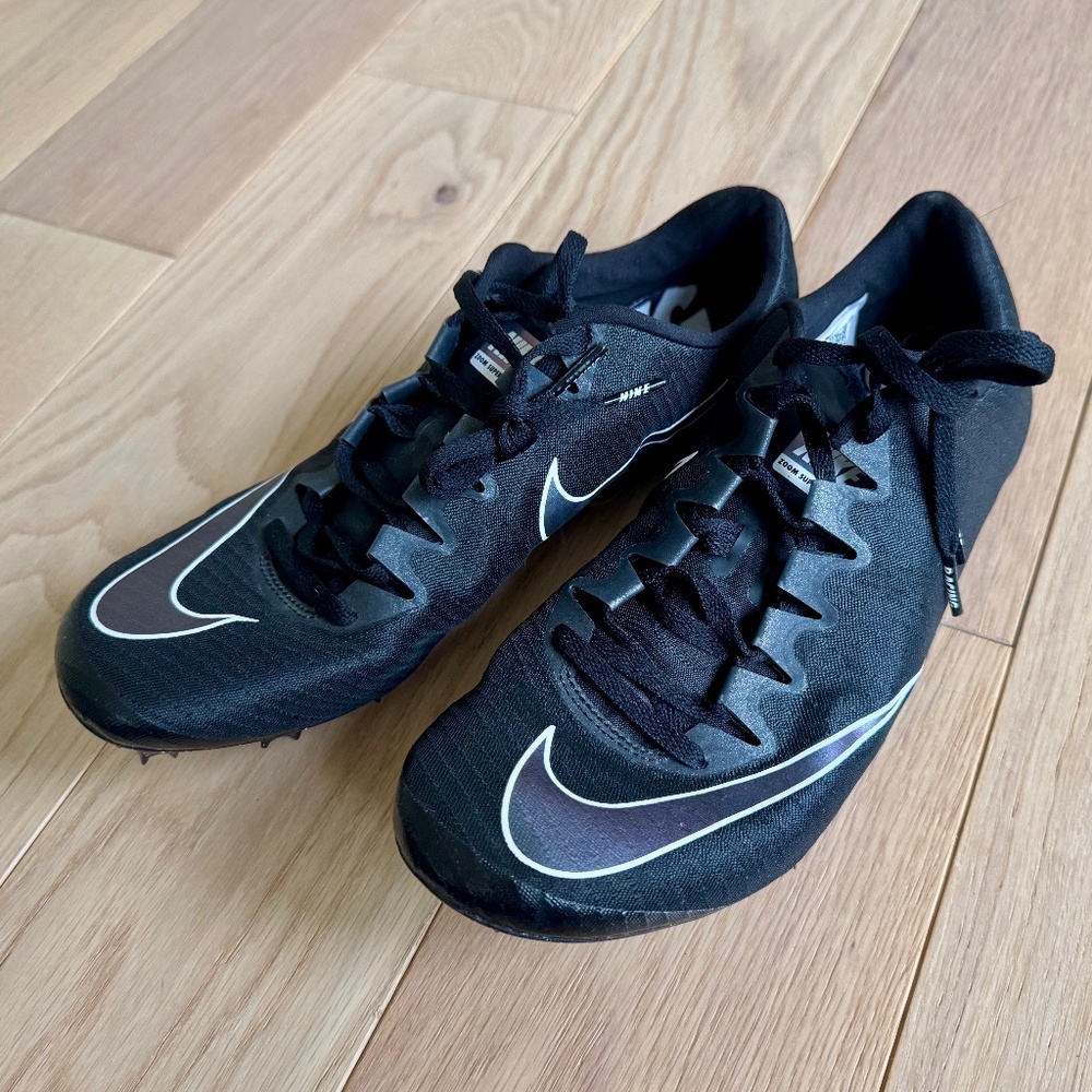 Nike Zoom Superfly Elite Track & Field Sprint Spikes, Black, M 10 / W 11.5 NEW!